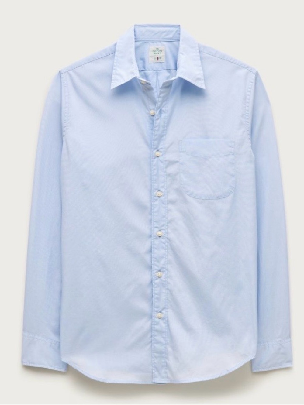 J. Crew Light Blue Men's Poplin shirt with point collar. M. NWT. - Picture 2 of 14